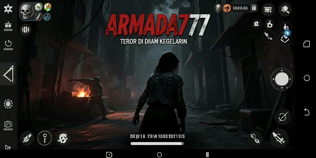 Screenshot ARMADA777 menampilkan suasana menyeramkan dan gameplay yang menegangkan.