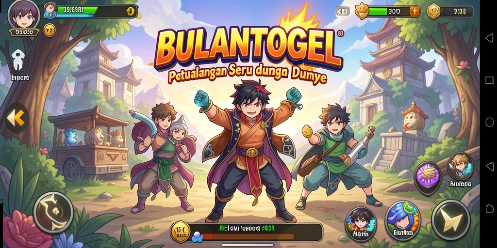 Tampilan gameplay menarik dari BULANTOGEL yang penuh warna.