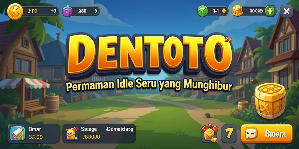 Gameplay DENTOTO menampilkan karakter yang lucu dan lingkungan yang ceria.