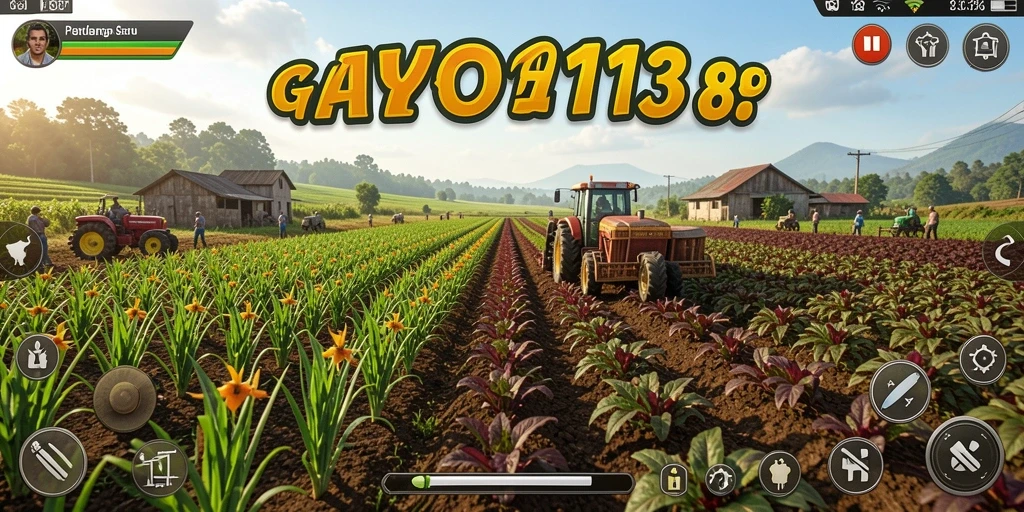 Screenshot GAYO138 menunjukkan gameplay seru bertani dan merawat tanaman.