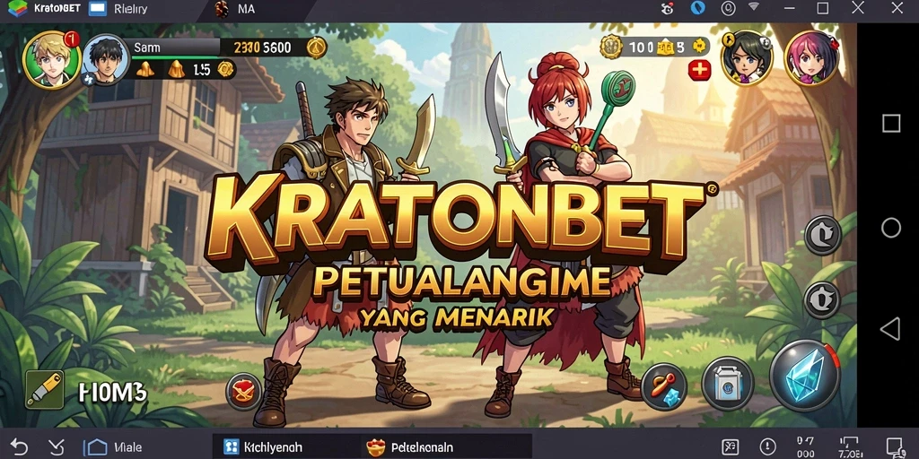 Screenshot utama KRATONBET menampilkan aksi seru dalam dunia anime.