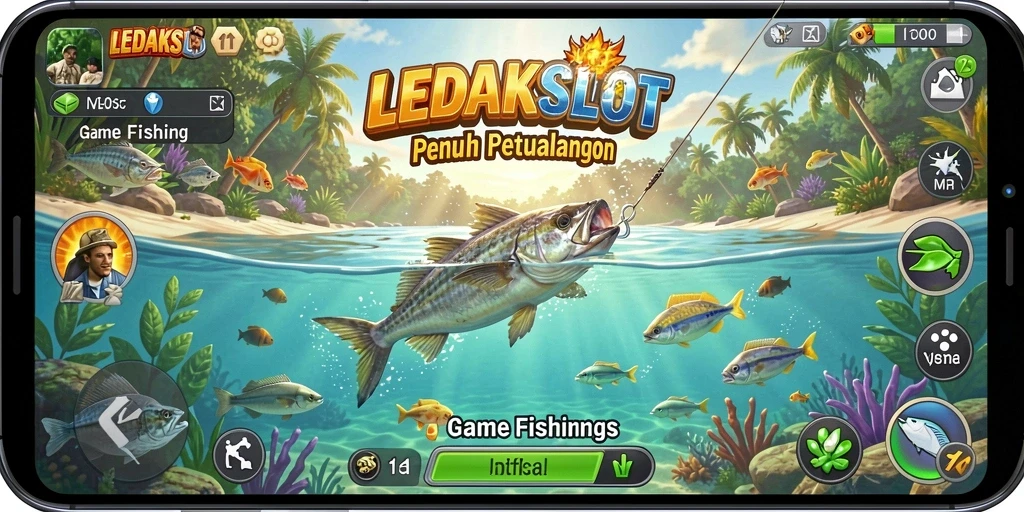 Tampilan gameplay <strong>LEDAKSLOT</strong> yang menakjubkan dengan pengalaman memancing seru.