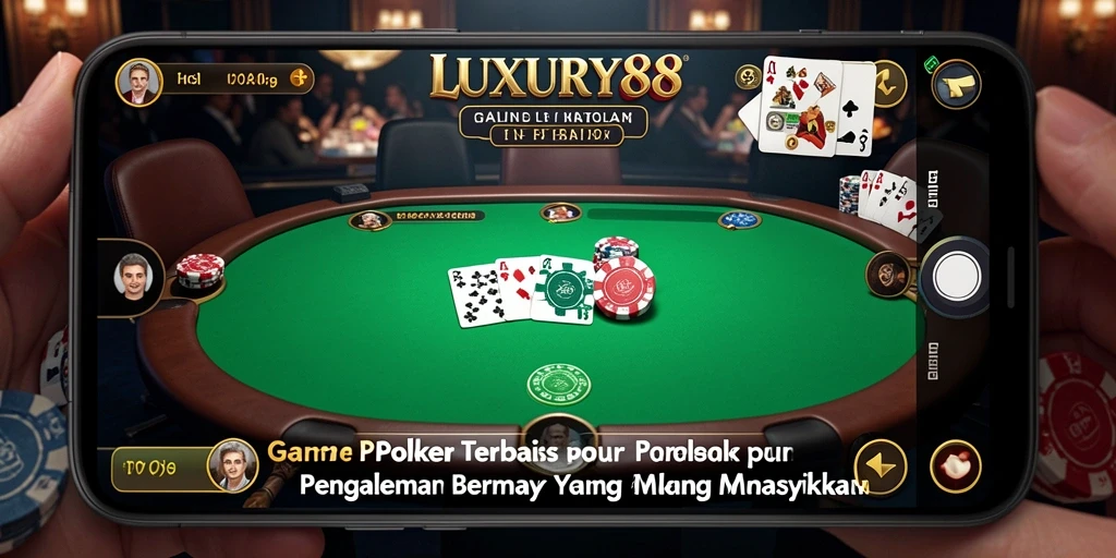 Screenshot gameplay LUXURY88 yang menampilkan suasana poker yang seru.