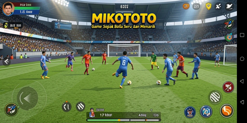 Tampilan gameplay <strong>MIKOTOTO</strong> yang menarik dan seru saat pertandingan sepak bola.