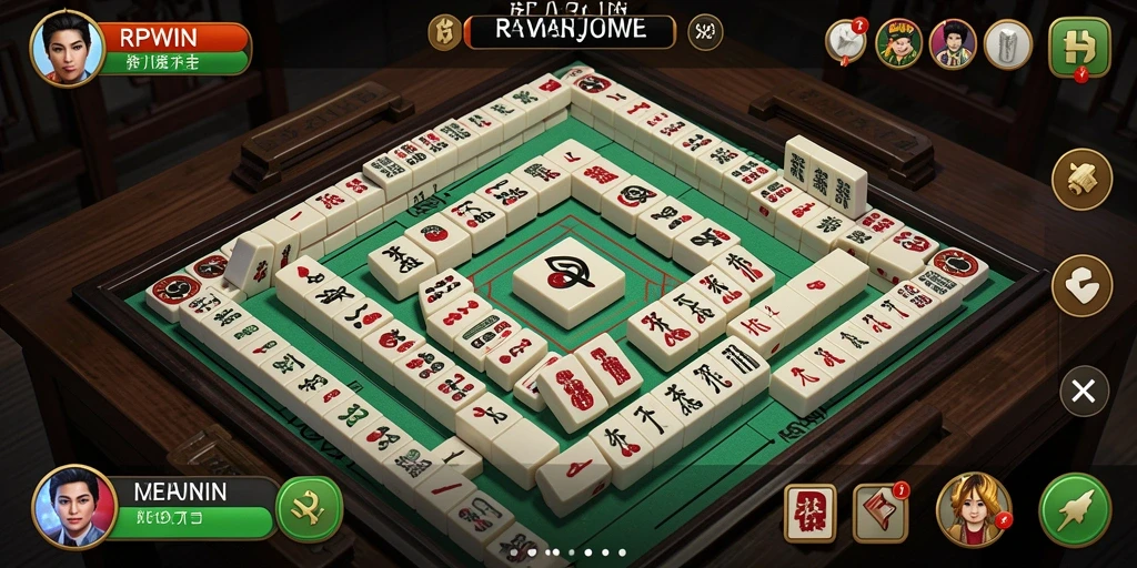 Screenshot dari gameplay menampilkan keseruan bermain Mahjong di RPWIN.