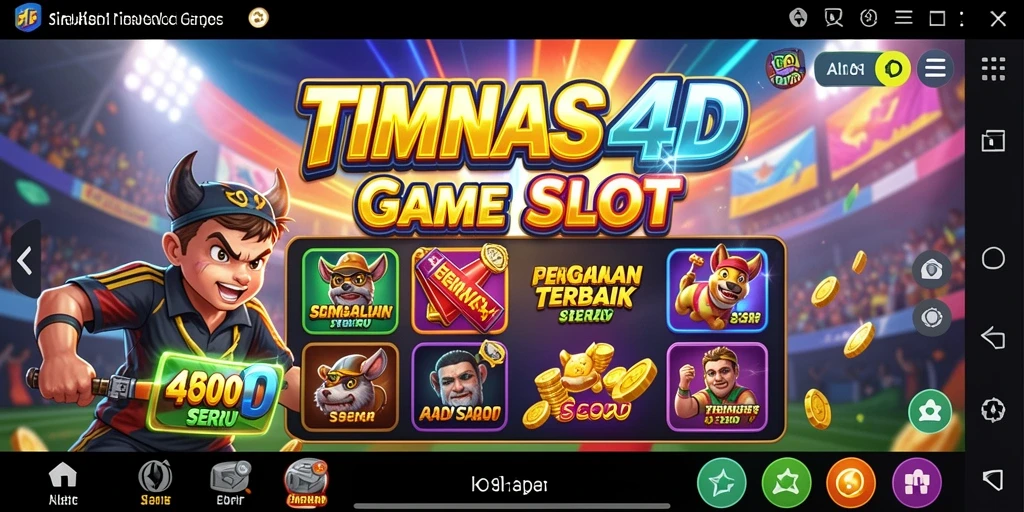 Tampilan seru dan menarik dari gameplay Slot TIMNAS4D.
