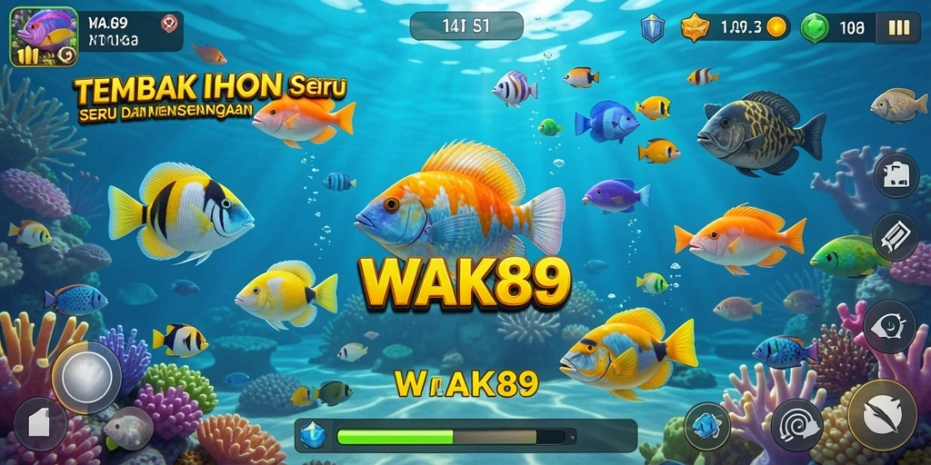 Gameplay seru dalam permainan Tembak Ikan WAK89 dengan grafik menawan.