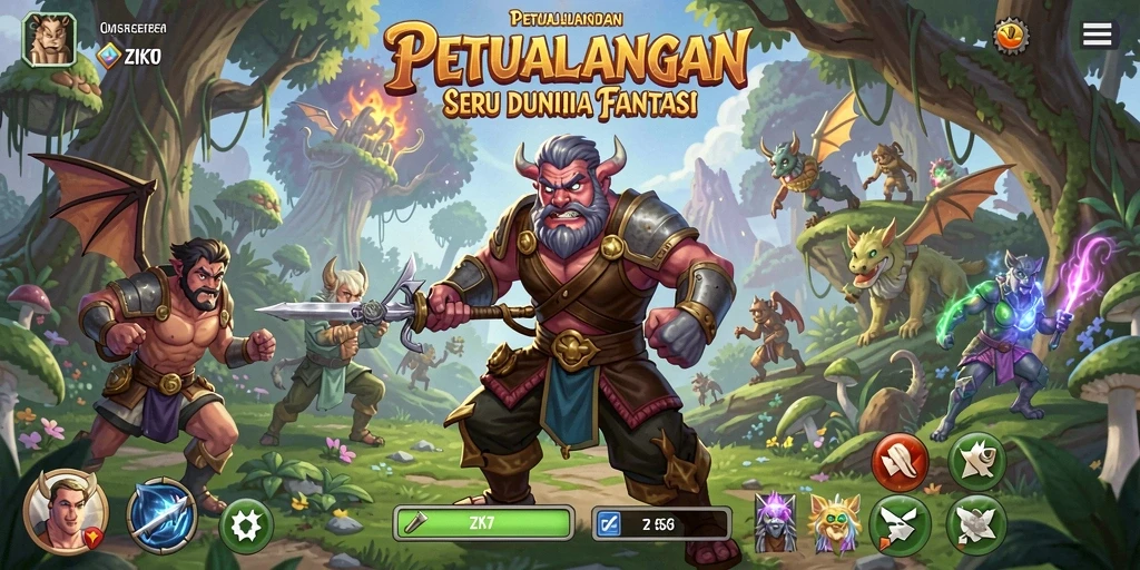 Tangkapan layar ZK7 menampilkan aksi petualangan yang mendebarkan.